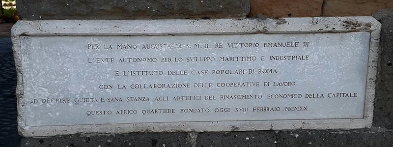 targa fondazione garbatella